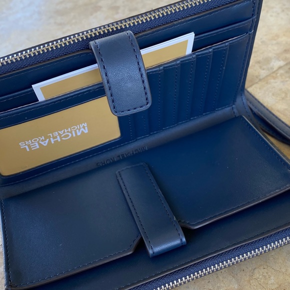 Michael Kors Signature Adina bag&wallet set blue